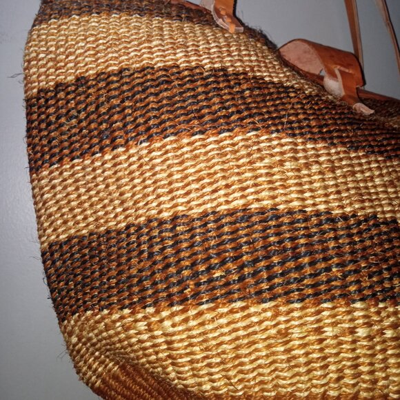 Xlarge sisal Kiondo Kikuyu Kenya Tote Bag - Picture 5 of 6